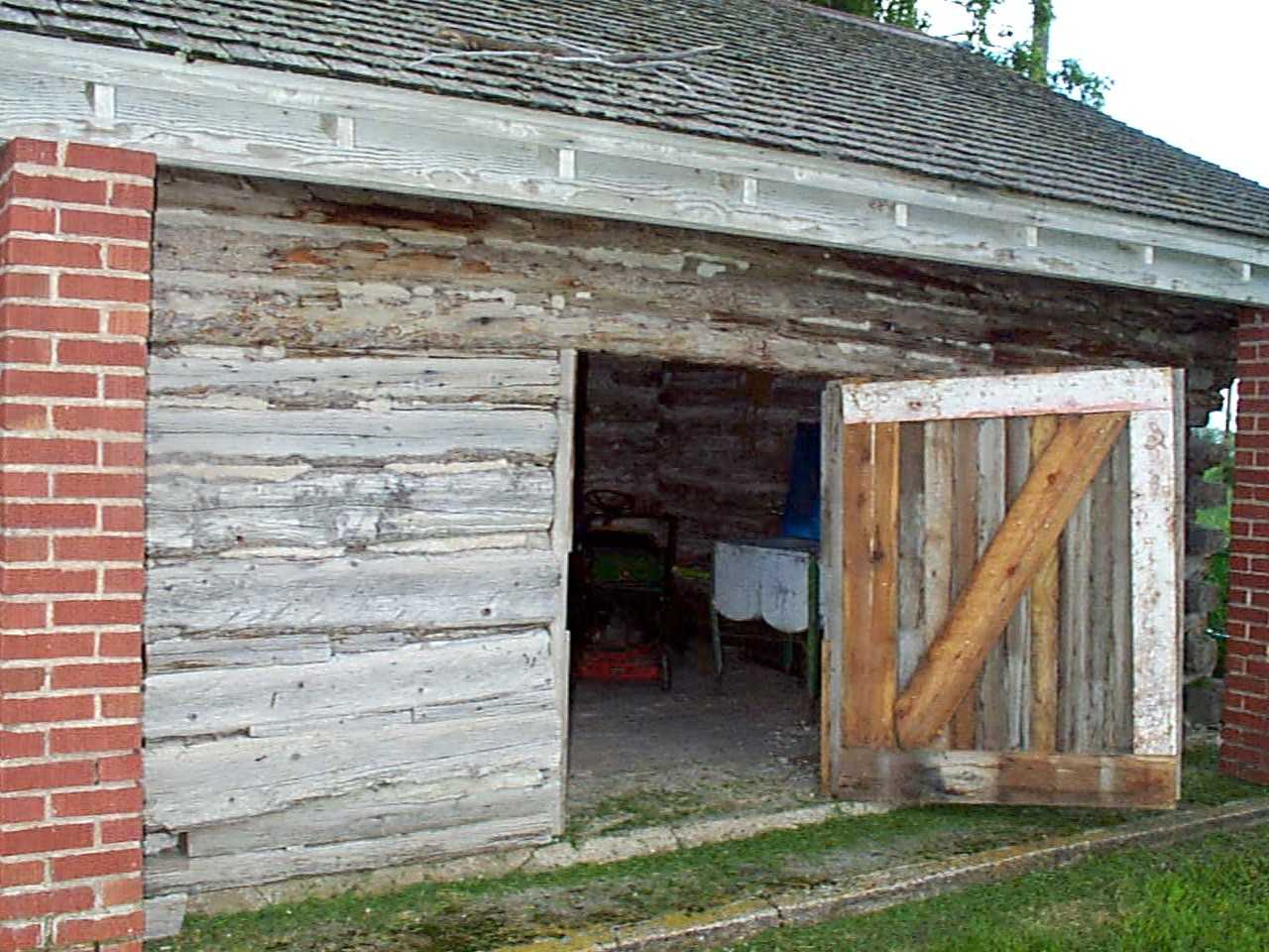 Back View of Nathan Smith Home with Door Open